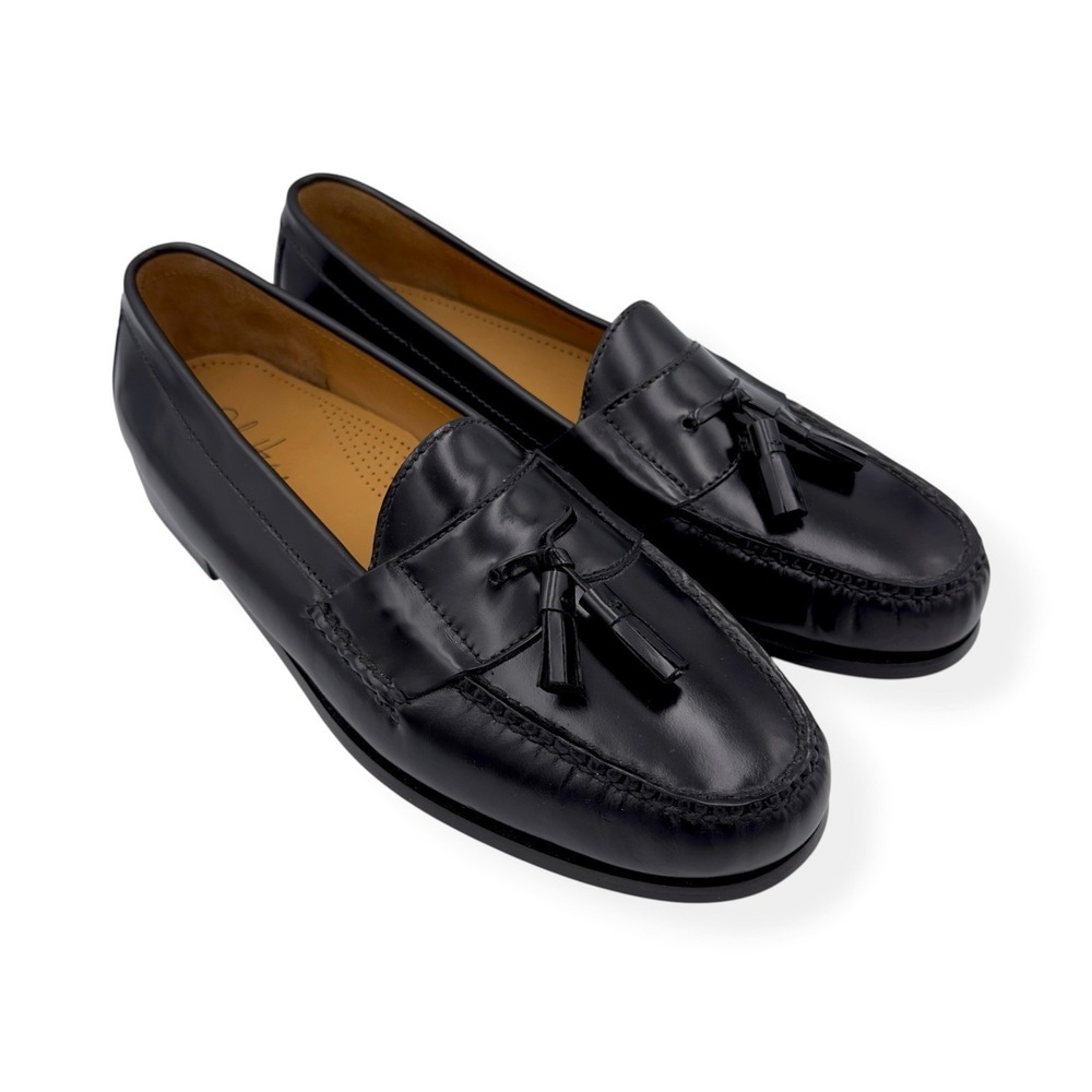 Cole Haan Men's Pinch Tassel Loafer Black Leather Dress Shoes 03506 Size 13 D